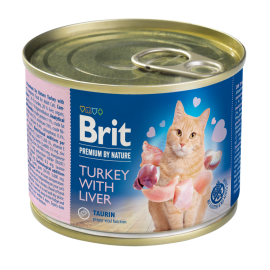Pâtée pour Chat Brit Premium By Nature Dinde et Foie 200g