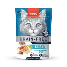 Wanpy Croquettes Sans Céréales au Poulet pour Chat Adulte 500g