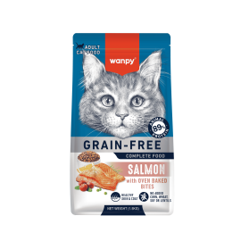 Croquettes Sans Céréales Wanpy au Saumon pour Chat Adulte 1.5kg