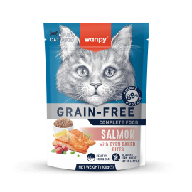 Croquettes Sans Céréales Wanpy au Saumon pour Chat Adulte 500g