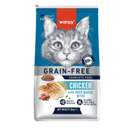Wanpy Croquettes Sans Céréales au Poulet pour Chat Adulte 8kg