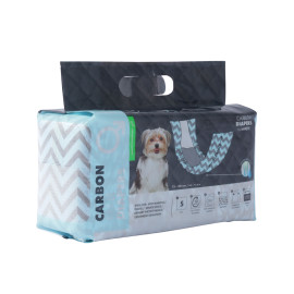 Couches au Charbon Actif pour Chien Mâles Taille S  - 18 pièces