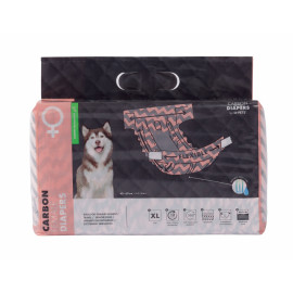 Couches au Charbon Actif pour Chien Femelles Taille XL  - 15 pièces