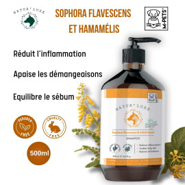 Natur'luxe Shampoing pour Chien au Sophora Flavescens et Hamamélis 500ml