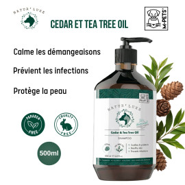 Natur'luxe Shampoing pour Chien et Chat au Cèdre et Huile d'Arbre à Thé 500ml