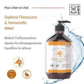 NATUR'LUXE shampoing pour chien au Sophora Flavescens et Hamamélis 500ml