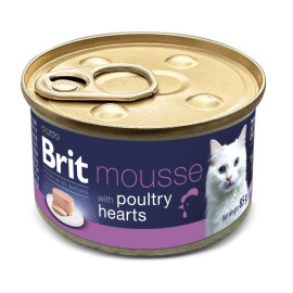 Mousse pour chat Brit premium by nature volaille et coeur 85g