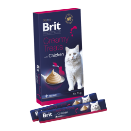 Sticks pour chat Brit premium by nature poulet 6*15g