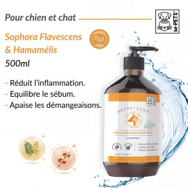 NATUR'LUXE shampoing pour chien au Sophora Flavescens et Hamamélis 50