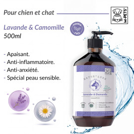 NATUR'LUXE Shampoing pour chien à la lavande et la camomille  - 500 m