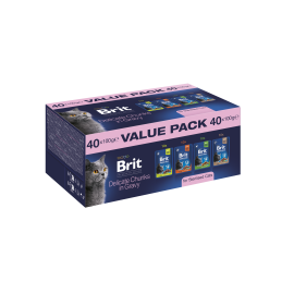 Brit Premium by Nature  Pack Pochons pour Chat Stérilisé 40 pcs*100g