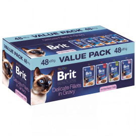 Brit Premium by Nature  Pack Pochons Filets pour Chat Stérilisé 48 pc