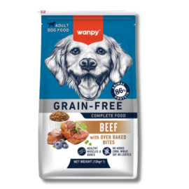 Wanpy croquettes Grain Free au boeuf pour chien 12 KG